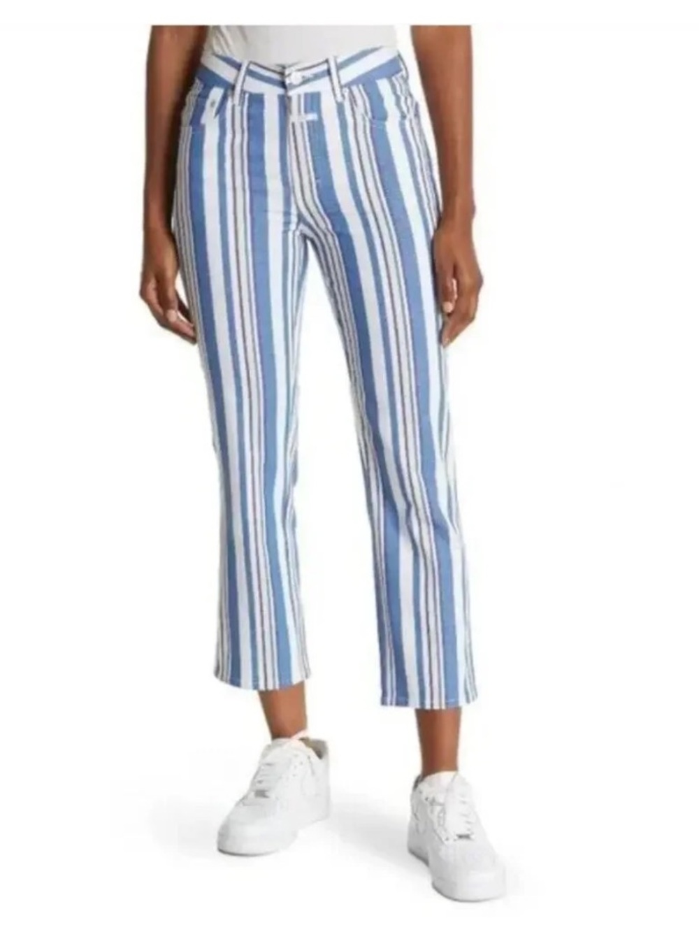Closed Gloria Blue & White
Striped Crop Jeans